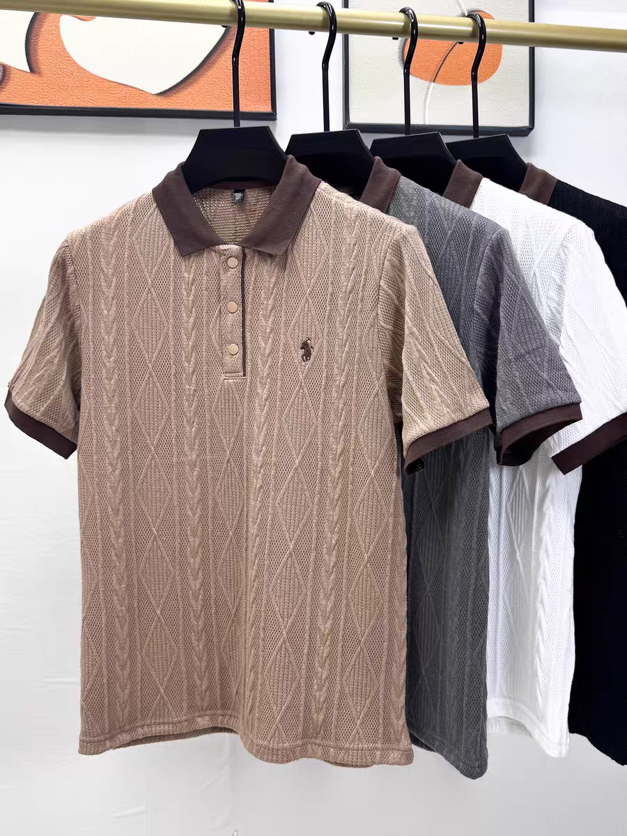 Ashen Crest Knit Polo