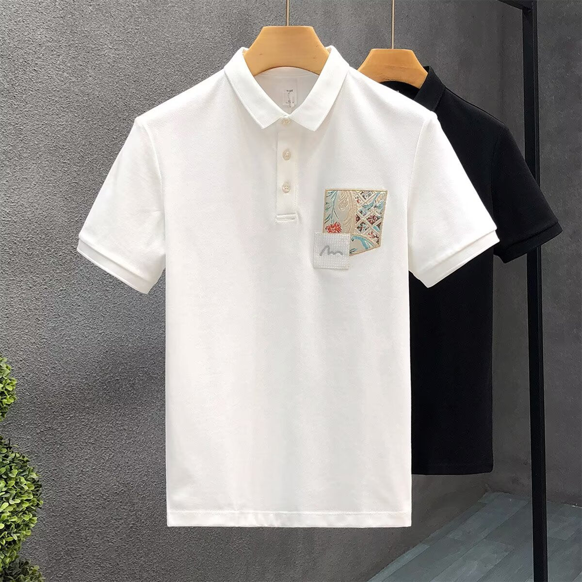 Baroque Crest Pocket Polo T-Shirt